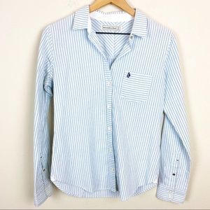 Abercrombie &Fitch Button Down Collard Strip Top